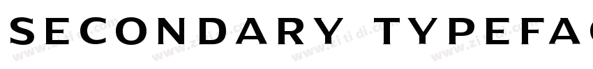 Secondary typeface字体转换 Secondary typeface字体转换